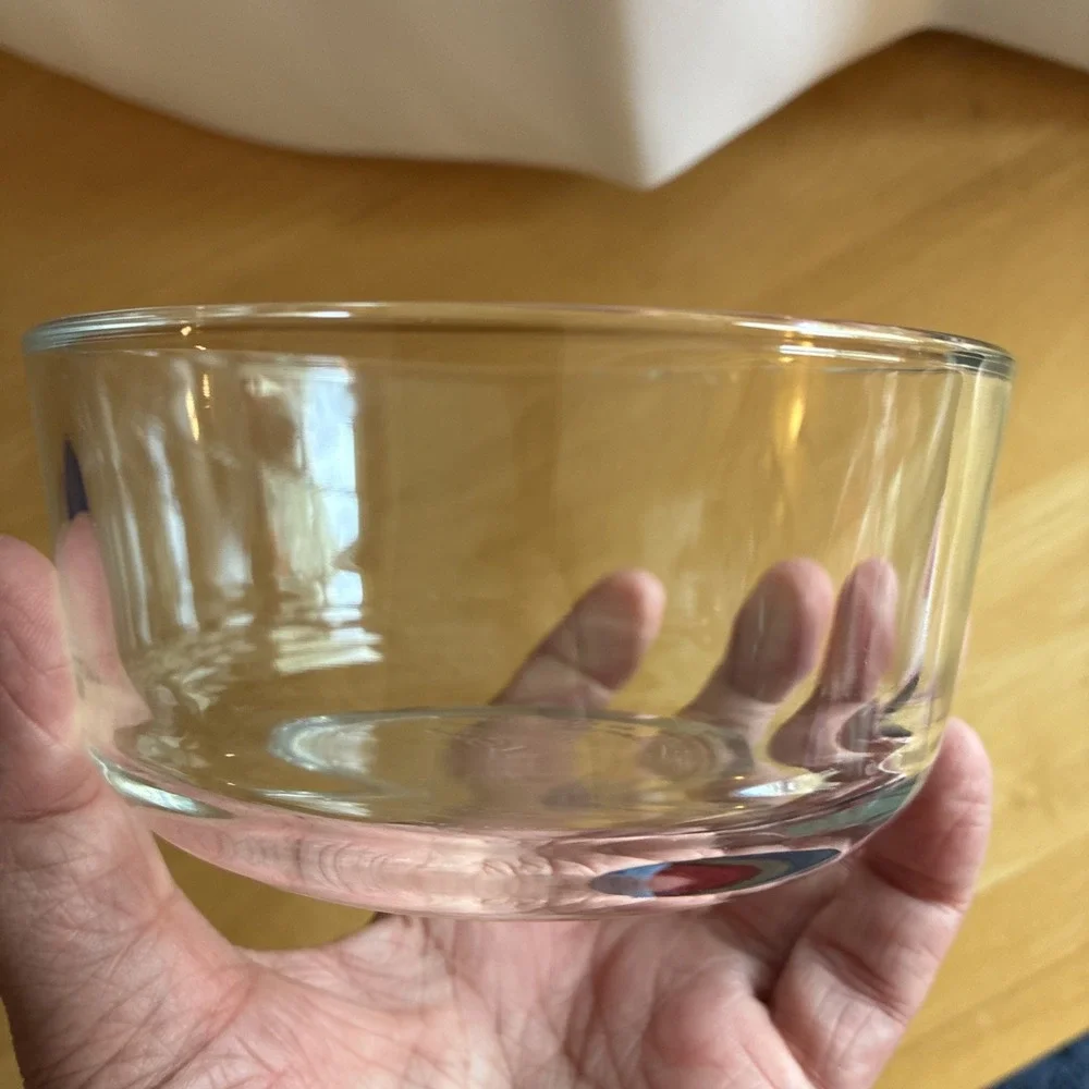 Pyrex 2 Cup Glass Storage Bowl Blue Lid